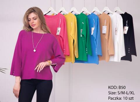 Sweter damskie B50 Mix kolor S/M-L/XL 1