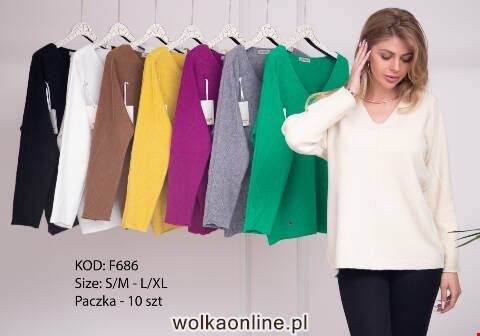 Sweter damskie F686 Mix kolor S/M-L/XL