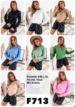 Sweter damskie F713 Mix kolor S/M-L/XL