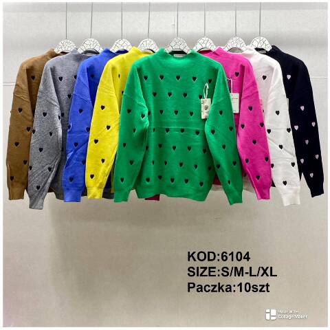 Sweter damskie 6104 Mix kolor S/M-L/XL 1