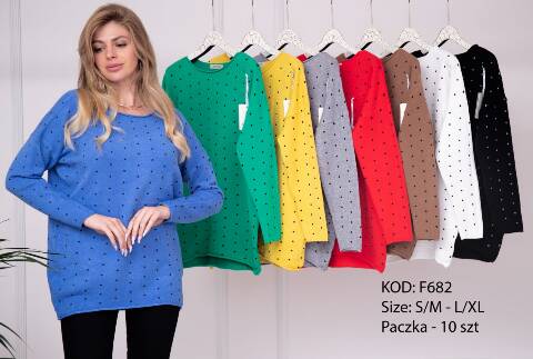 Sweter damskie F682 Mix kolor S/M-L/XL 1