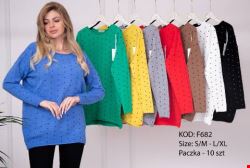 Sweter damskie F682 Mix kolor S/M-L/XL