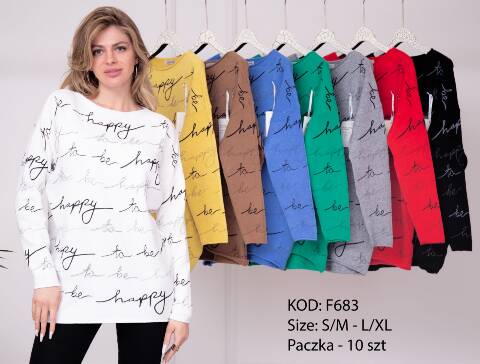 Sweter damskie F683 Mix kolor S/M-L/XL 1