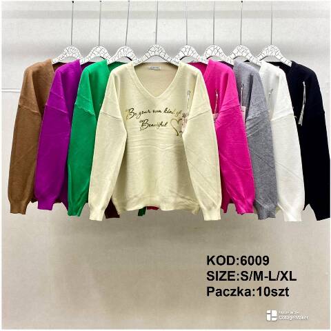 Sweter damskie 6009 Mix kolor S/M-L/XL 1