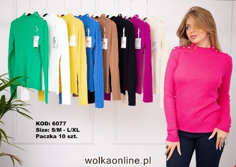 Sweter damskie 6077 Mix kolor S/M-L/XL