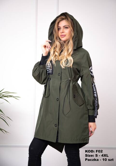 Płaszcze damskie F02 Mix kolor S-4XL