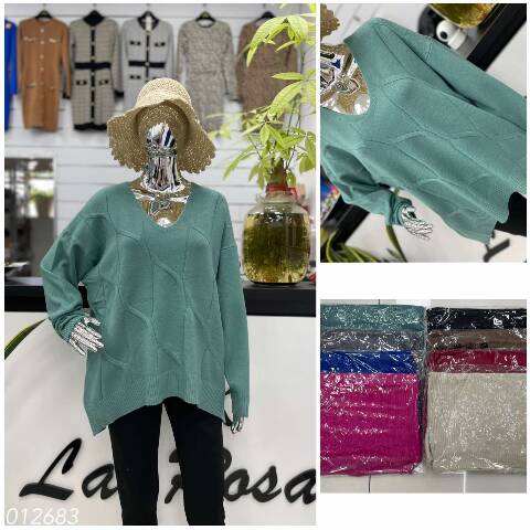 Sweter damskie 7766 Mix kolor XL-3XL