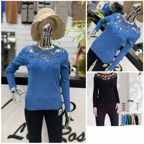 Sweter damskie 7774 Mix kolor S/M-L/XL