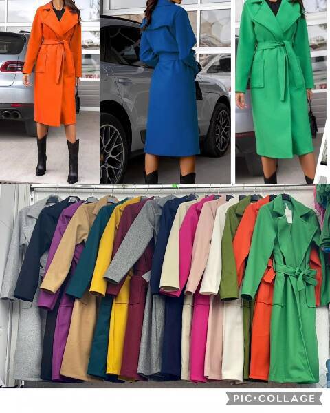 Płaszcze damskie 8043 Mix kolor Standard (Towar Włoskie)