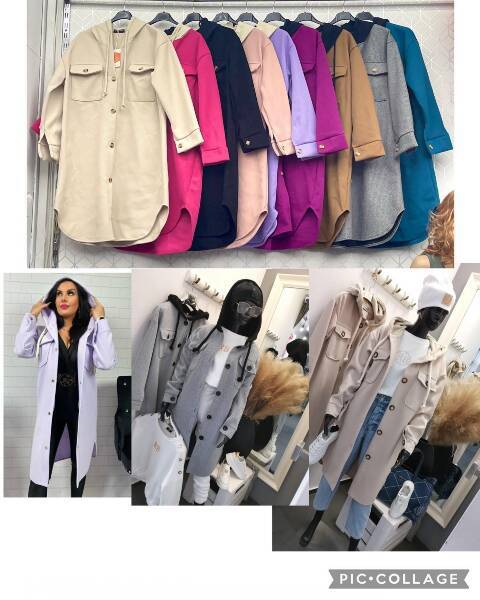 Płaszcze damskie 8045 Mix kolor Standard (Towar Włoskie)