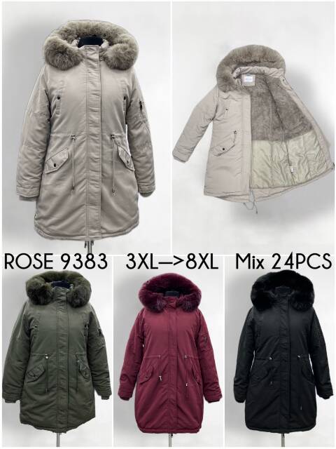  Zimowe Płaszcze damskie 9383 1 kolor 3XL-8XL 1