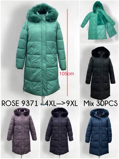  Zimowe Płaszcze damskie 9371 1 kolor 4XL-9XL 1