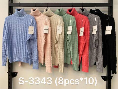 Sweter damskie S-3343 Mix kolor L-2XL