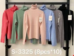 Sweter damskie S-3325 Mix kolor L-2XL