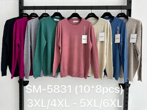 Sweter damskie SM-5831 Mix kolor 3XL-5XL 1