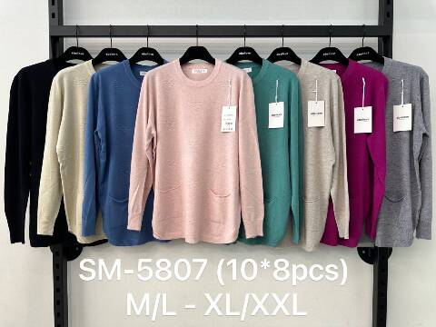 Sweter damskie SM-5807 Mix kolor M-2XL 1