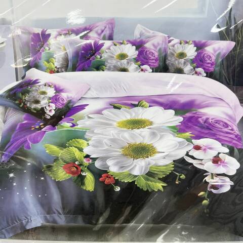 Komplet pościel 4 części E3881 1 kolor 160x200