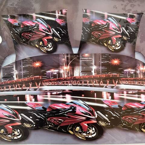 Komplet pościel 4 części E3908 1 kolor 160x200