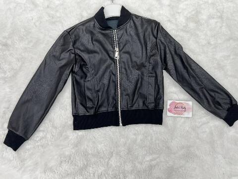 Kurtka skórzana dziewczęca 0529 1 kolor 4-14