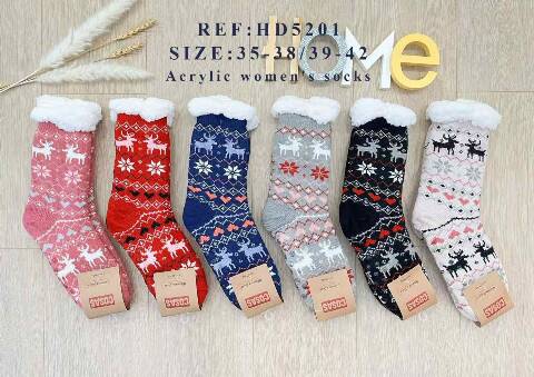 Kapcie- skarpety damskie HD5201 Mix kolor 35-42