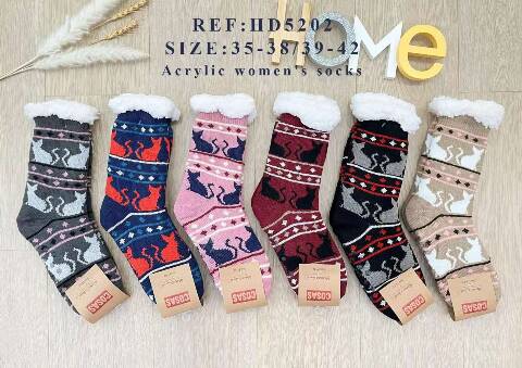 Kapcie- skarpety damskie HD5202 Mix kolor 35-42