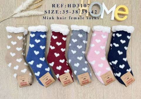 Kapcie- skarpety damskie HD3107 Mix kolor 35-42