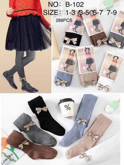 Rajstopy dziewczęce B-102 Mix kolor 1-9