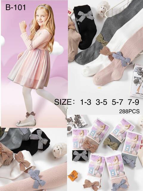 Rajstopy dziewczęce B-101 Mix kolor 1-9