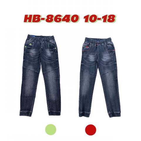 Jeansy chłopięce HB-8640 1 kolor 10-18 1