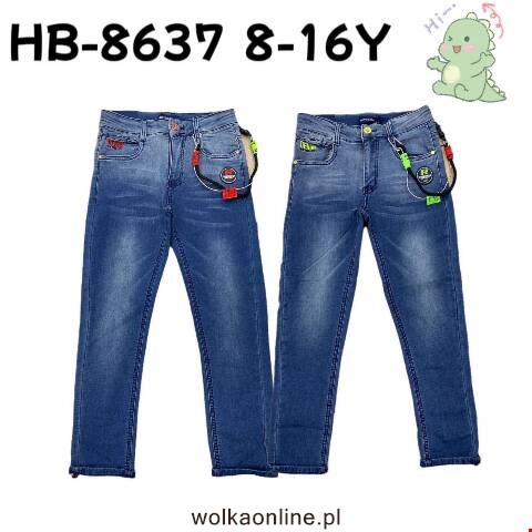Jeansy  chłopięce HB-8637 1 kolor 8-16