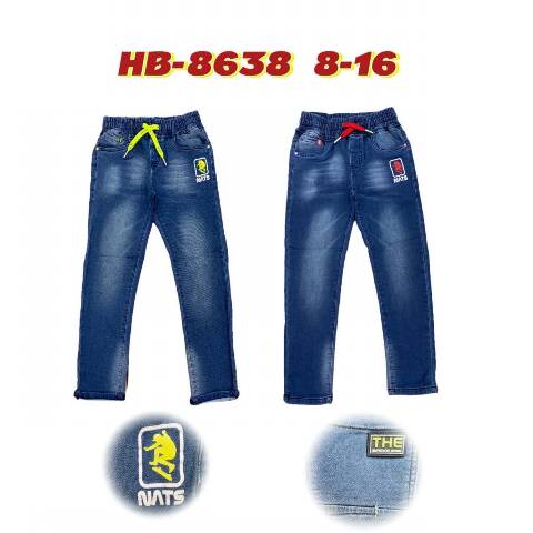 Jeansy  chłopięce HB-8638 1 kolor 8-16