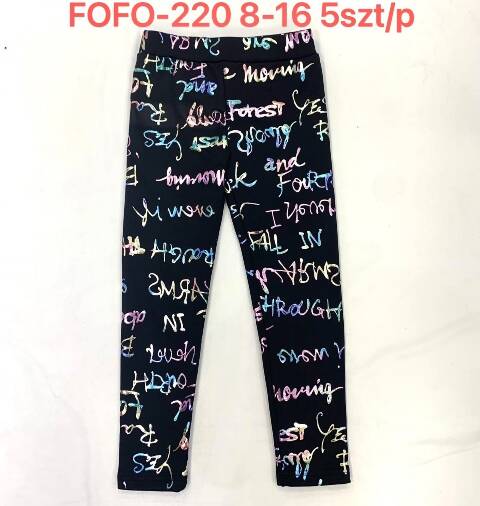 Leginsy dziewczęce FOFO-220 1 kolor 8-16