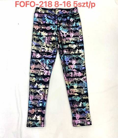 Leginsy dziewczęce FOFO-218 1 kolor 8-16 1