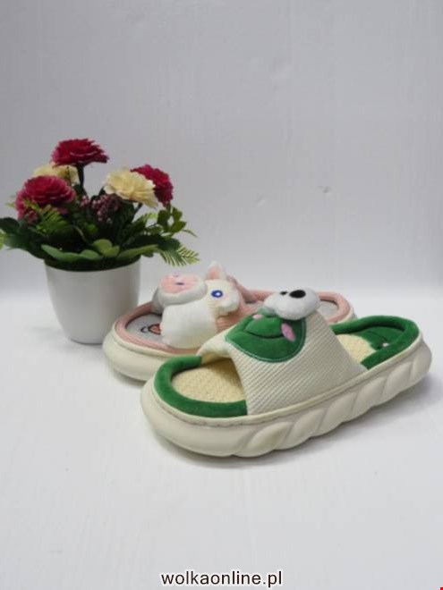 Klapki Damskie 110B GREEN/FUX 36-41