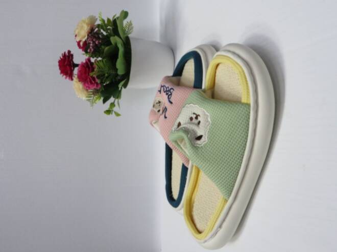 Klapki Damskie 112B GREEN/GREY/PINK 36-41
