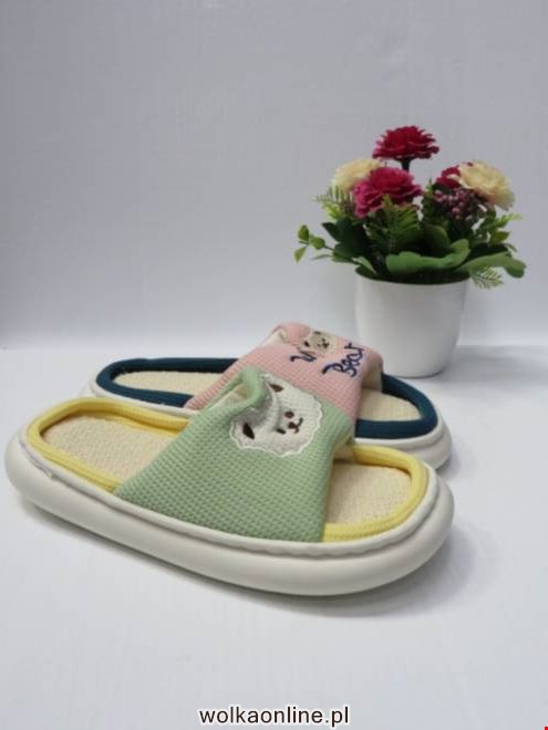 Klapki Damskie 112B GREEN/GREY/PINK 36-41
