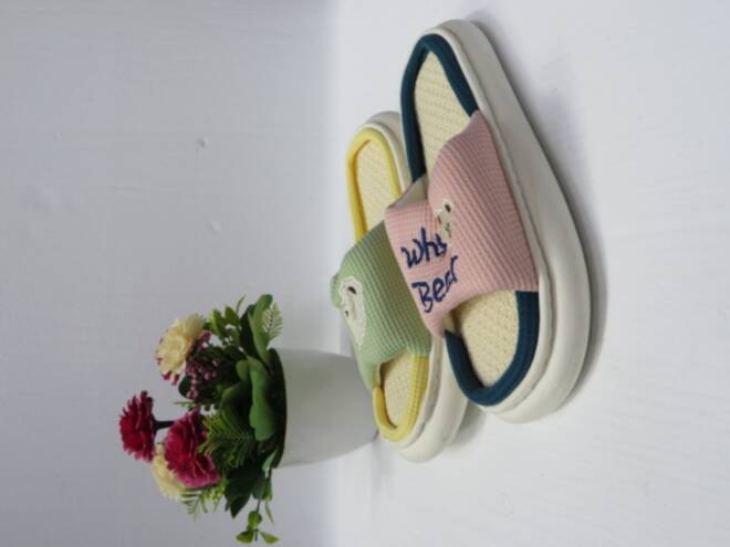 Klapki Damskie 112B GREEN/GREY/PINK 36-41 1