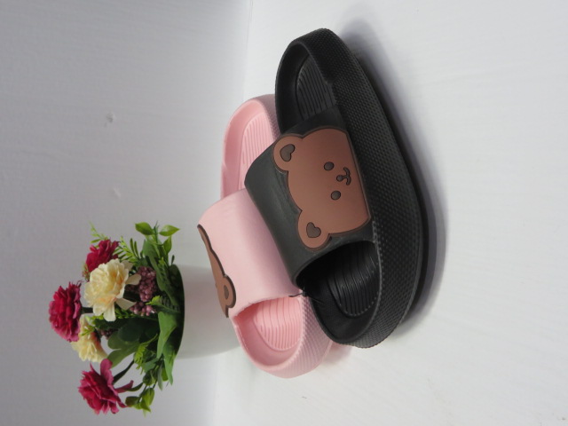 Klapki Damskie E521A BLACK/PINK/GREY 36-41