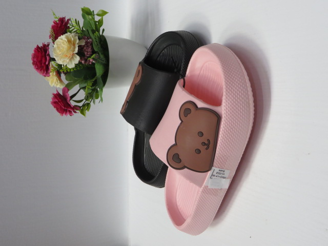 Klapki Damskie E521A BLACK/PINK/GREY 36-41 1