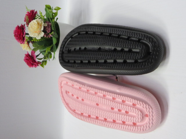 Klapki Damskie E521A BLACK/PINK/GREY 36-41 2