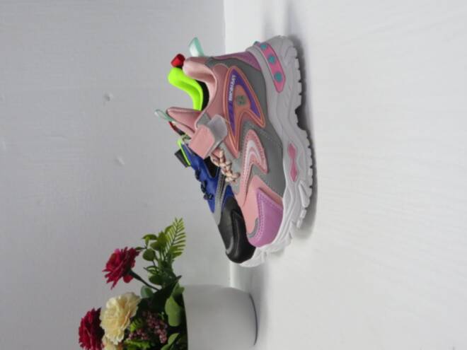 Buty Sportowe Dziecięce D5149 BLACK/GREY/PINK 26-31