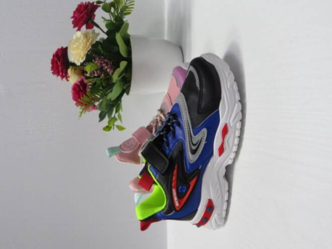 Buty Sportowe Dziecięce D5149 BLACK/GREY/PINK 26-31 1