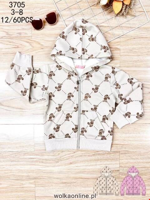 Bluza dziewczęcy 3705 Mix kolor 3-8