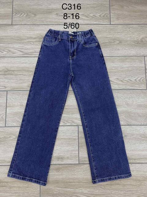 Jeansy  dziewczęce C316 1 kolor 8-16 1