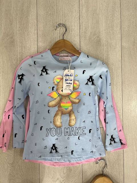 Bluzka dziewczęca 3772 Mix kolor 98-128 1