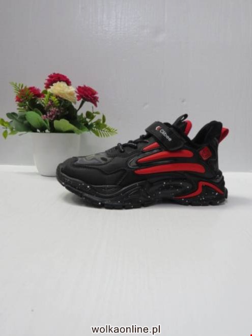 Buty Sportowe Dziecięce E149 BLACK/RED 32-37