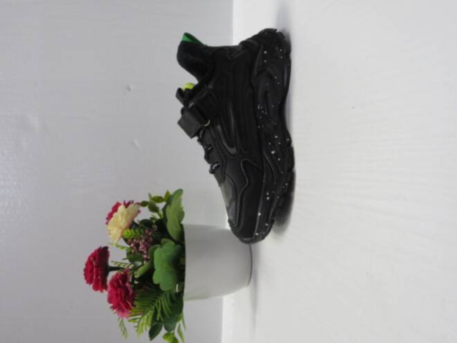 Buty Sportowe Dziecięce E149 BLACK/GREEN 32-37 1