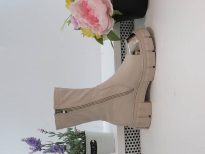Botki Damskie 2023N29 BEIGE 36-41 1