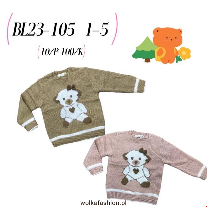 Sweter dziewczęce BL23-105 Mix KOLOR  1-5