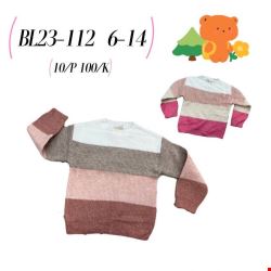 Sweter dziewczęce BL23-112 Mix KOLOR  6-14